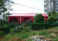 12M Red Fabric Cover Wedding Tent Decoration , Wedding Canopy Tent Aluminum Alloy Frame